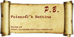 Poleszák Bettina névjegykártya