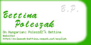 bettina poleszak business card